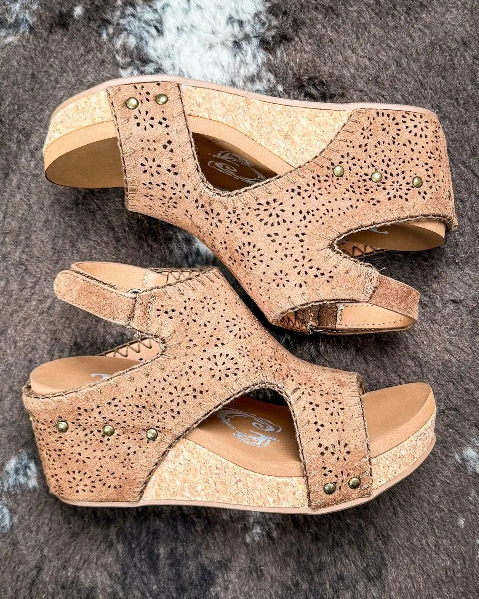 Women's Tan Lilly Platform Wedge Sandal, a Stylish Shoe and Footwear Option by Very G