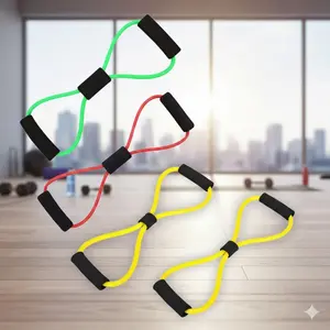 Resistance Bands Set for Home Gym, Portable Fitness Equipment with Door Anchor. Full Body Workout Bands for Strength Training, Muscle Building, Physical Therapy, Stretching. Men Women Travel Use. Premium Elastic Band