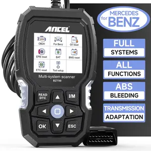 ANCEL BZ700 OBD2 Scanner for Mercedes Benz Sprinter Smart with EPB Oil SAS Reset, Injector Coding, Battery Registration, Full System Car Diagnostic Tool Code Reader, Lifetime Free Update