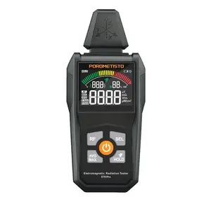 POROMETISTO-ET01Pro 5-in-1 Electromagnetic Radiation Detector, Tri-Axis Sensor EMF Meter, High Frequency 30MHz~8GHz,Temp Humidity Radiation Tester for Home Office Industrial Use