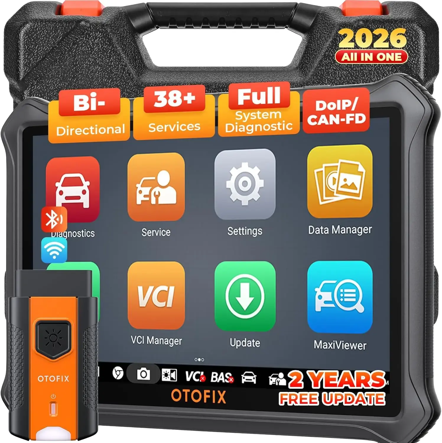 OTOFIX D1 Lite Bidirectional Scan Tool, Bluetooth OBD2 Scanner,38+ Services, CANFD & DoIP Protocols, All System Diagnoses  2 Years Free Update  Diagnostic Tool Automotive Scan Tool Automotive Alternator Tester,father'sdaygifts