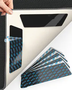 8-Pack Non Slip Rug Grippers - Double Sided, Reusable Rug Corner Grippers to Stop Corner Curling - Easy Install Carpet Stickers - Non Slip