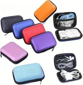 1PC Simple Hard Side Organizer for Cables and Headphones - Portable Minimalist Design Playing Card Case Card Holder Box for Outdoor Gaming or Camping