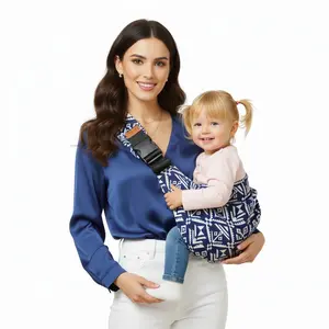 Baby Sling Carrier Newborn to Toddler Adjustable Lightweight Toddler Carrier 10-30lbs with Safety Buckle Comfortable Cotton Fabric Ultra Portable for Travel - Postpartum