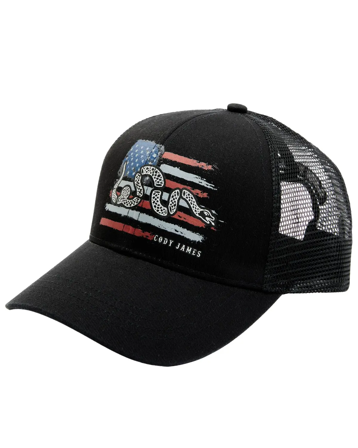Cody James Men's Men'S Distressed Snake Flag Ball Cap - Cjasu22bc5