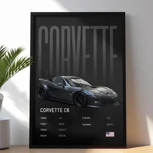 Corvette C6 Poster | Car Print | Hyper Car Poster | Super Car Print | Art Print | Car Poster | Home Decor | Wall Decor