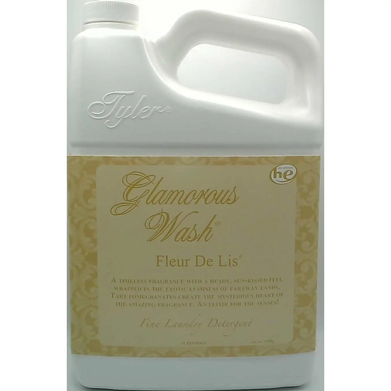 Tyler Candle Company Glamorous Wash Fleur de Lis Liquid Laundry Detergent - Mild Hypoallergenic Biodegradable Chemical-Free All-Purpose Cleaner, 1.89L/64oz, Laundry Fragrance Enhancer for Intimate Glamour Experience