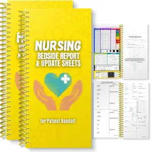 Nursing Bedside Report & Update Sheets – Shift Report Book for Nurses and Templates | SBAR Format, Pocket-Sized, Premium Paper