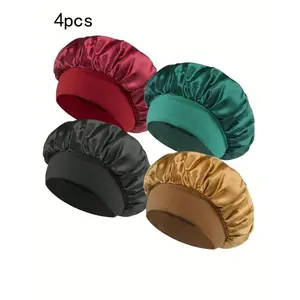 Women's Elegant Plain Color Elastic Hair Bonnets for Gift, Summer Outfits 2025 Trendy Soft Comfy Haircare Sleeping Bonnets for Preserving Hairstyle, Lightweight Chic Accessories for Daily Use