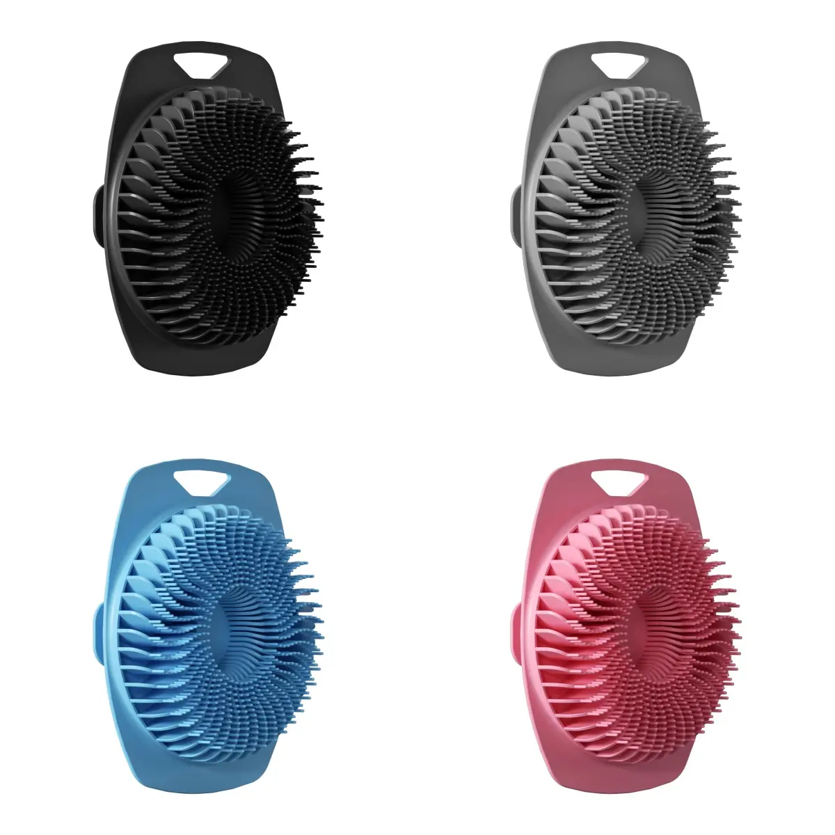 Silicone Body Back Scrubber - Shower Cleaning Brush for Bath Cleansing, Long-lasting, Lathers Well, Anti-slip Grip, Portable, Gift-ready Home & New Year Festive Party Gift