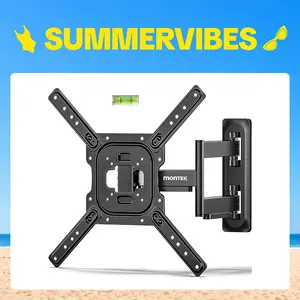【SummerVibes】monTEK Full Motion TV Wall Mount for 13–120 Inch Flat & Curved TVs and Monitors, Swivel & Tilt Articulating Bracket, Max VESA 900x600mm, Holds up to 264 lbs