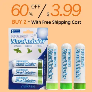 Mootive Portable Nasal Sticks: (3 Peppermint Concentrations ) | diffuser inhaler pen + Soothing and comfort | Travel Essential Peppermint Nasal Inhaler | Provides a cooling sensation | Essential Oils + Menthol | Natural Peppermint Nasal Inhaler
