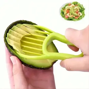 3-in-1 Avocado Slicer Tool, Multi-Functional Fruit Pitter, Slicer & Peeler, Safe Non-Slip Handle Avocado Cutter, No Mess Kitchen Gadget, Easy Clean Dishwasher Safe for Avocado Kiwi Salad Prep, Home Cooking Essential ,Mini Gifts