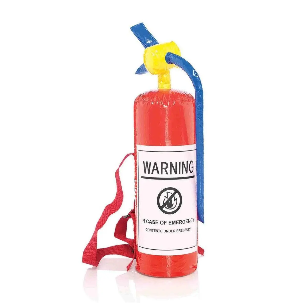 Women's Lightweight Inflatable Fire Extinguisher Costume Prop with Strap - Convenient Carrying, Clothes Accessory for Themed Outfits, Kids Parties, Cosplay, Iconic Design & Warning Label, Accessories
