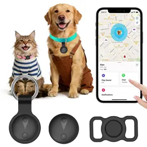 Wireless Pet GPS Tracker Collar - for Cats and Dogs, Compatible with iOS "Find My" Feature, Includes Silicone Collar Mount & Keychain Case, No Monthly Fee/SIM Card Needed, Anti-Loss Device for Pets & Items