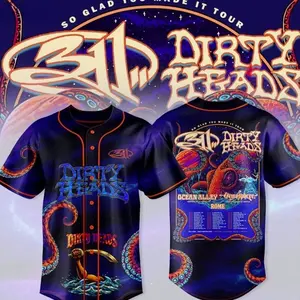 311 x Dirty Heads “So Glad You Made It” Tour 2026 Baseball Jersey – Official Band Merch, Music Fan Shirt, Unisex Button Up Streetwear, Concert Outfit, Gift for Fans