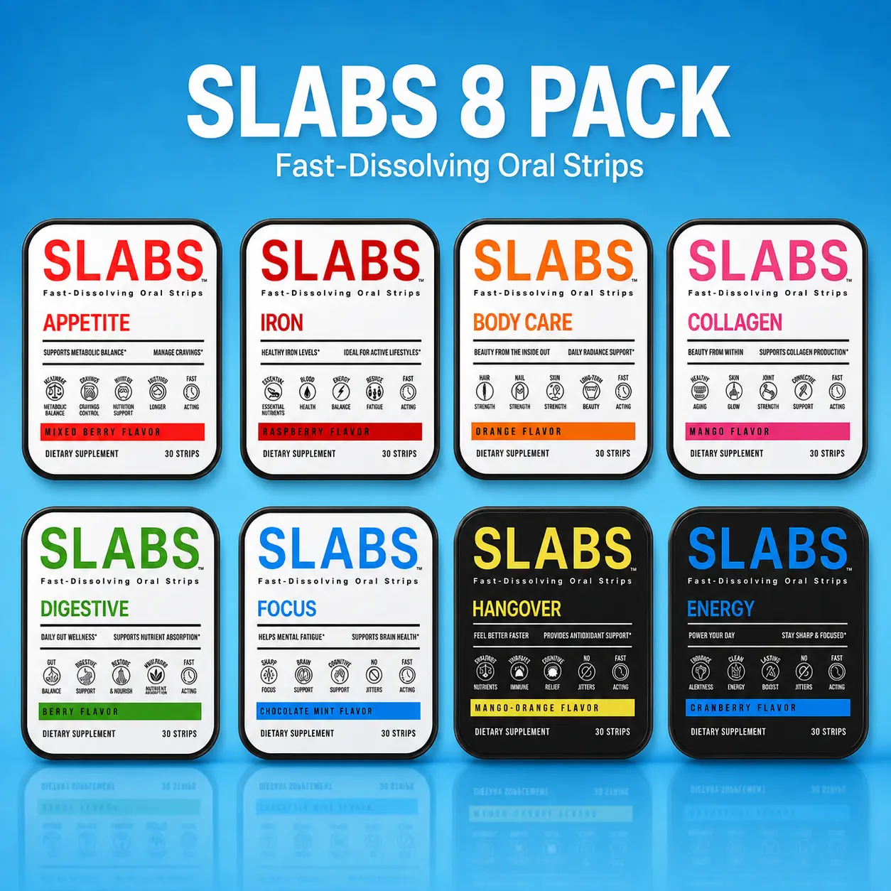 SLABS 8 PACK SUPPLEMENT STRIP PACK