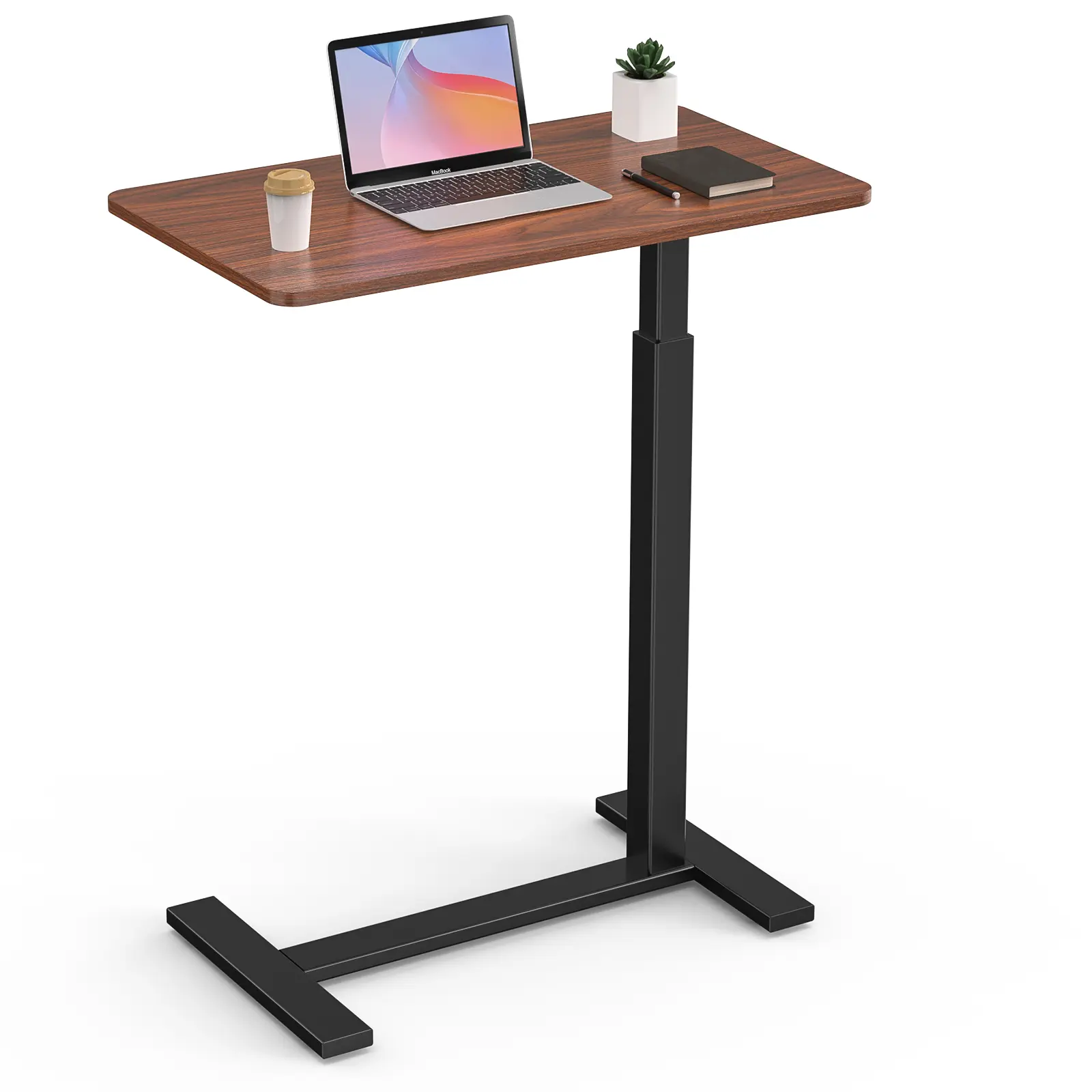 【Deal】Sweet Furniture Adjustable Overbed Table with Wheels for Hospital and Home Use - Rolling Laptop Desk and Mobile Standing Desk