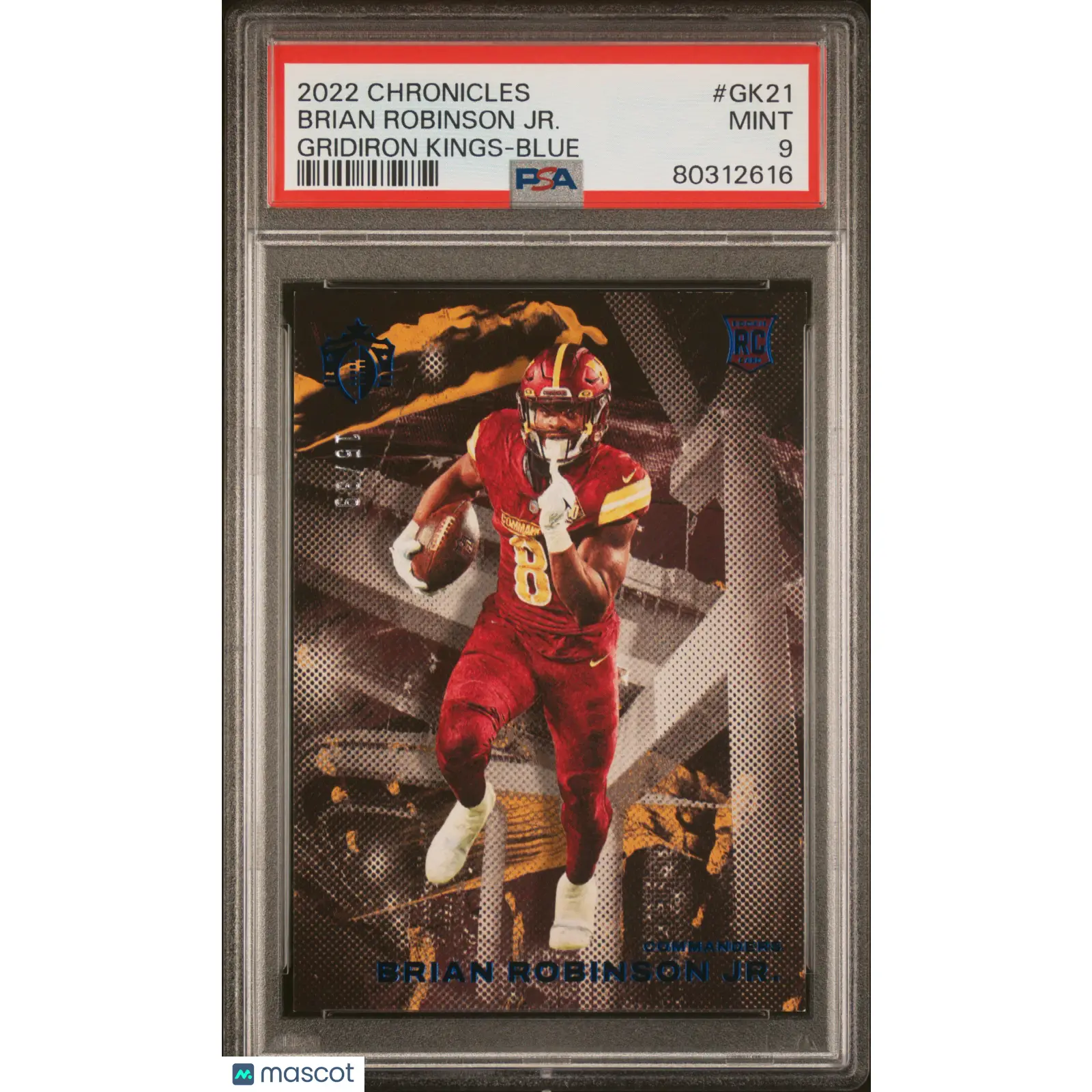Brian Robinson JR. PSA 2022 Panini Chronicles Gridiron Kings #GK21 9