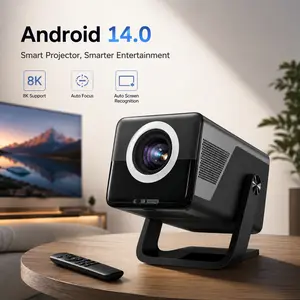 Native 1080P UHD Projector 8K Support 1400 ANSI AI Visual Calibration Android 14 OS X7 Smart Hi-Res Audio Auto Focus Keystone WiFi 6 Bluetooth 5.4 200" Screen