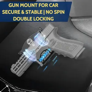 Magnetic Gun Mount with Trigger Guard - Secure Car Holster for 15LBS Capacity, Enhanced Design for Quick & Easy Access, Strong Gun Magnet