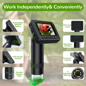 Digital Microscope Camera, Handheld Digital Microscope For Jewelry Inspection, And Nature Observation, Usb/Battery Powered