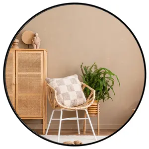 Sweetcrispy Round Mirror, Circle Wall Mirrors Metal Frame, Circular Mirrors for Wall, Living Room, Bathroom, Vanity, Entryway, Hallway.