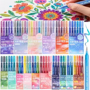 Flash Gel Pen, 12pcs/set Vivid Color Variety Sparkle Gel Pen, Coloring Pens for Adults DIY Birthday Cards Drawing, Doodle Drawing Pen