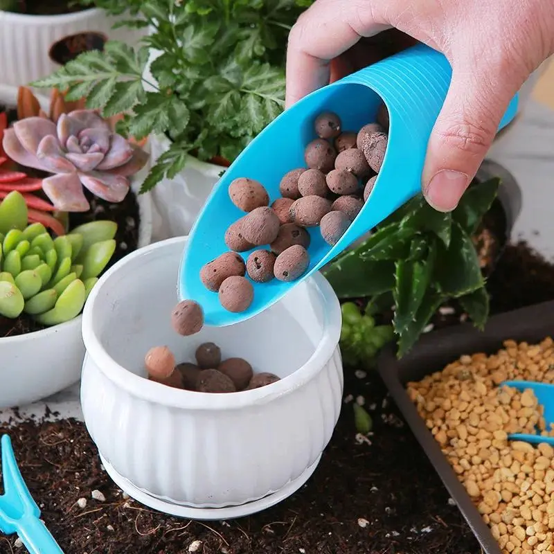 1Pc Circular shovel, succulent shovel, soil cup, gardening bucket shovel, plastic shovel, household gardening, Home vegetable planting, Portable Tool