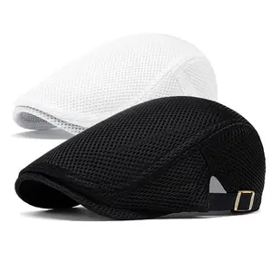 Men's Breathable Mesh Adjustable Flat Caps, Newsboy Caps, Berets, Ivy Hats, Irish Driver's Hats, and Vintage Large-capacity Fishing-style Messenger Bag/playing Card Fedoras. gym