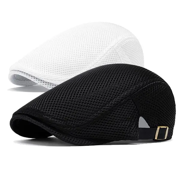 Men's Breathable Mesh Adjustable Flat Caps, Newsboy Caps, Berets, Ivy Hats, Irish Driver's Hats, and Vintage Large-capacity Fishing-style Messenger Bag/playing Card Fedoras. gym