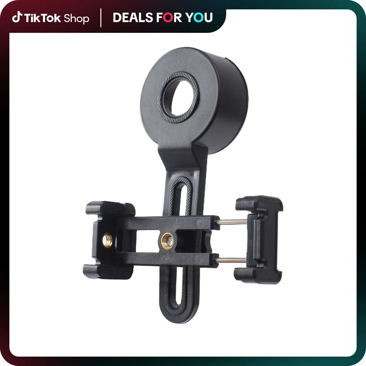 Adjustable Metal Cellphone Mount Accessories - Universal Phone Holder for Binoculars, Telescopes, Microscopes - Fits Most Smartphones & Optics Devices