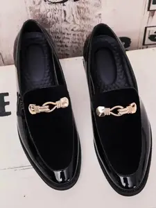 Men's Business Formal Slip-on Loafers, 2024 New Style Fashionable Solid Color Loafers for Work Office, Male All-match Commuter Shoes for Daily Wear, Teachers Shoes, Business Casual Shoes Formal Business Office Smart