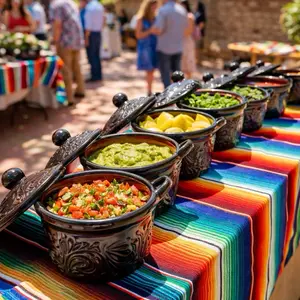 Talavera Salsa Bowl With Lid (Set of 6) | Design Flor Black Color