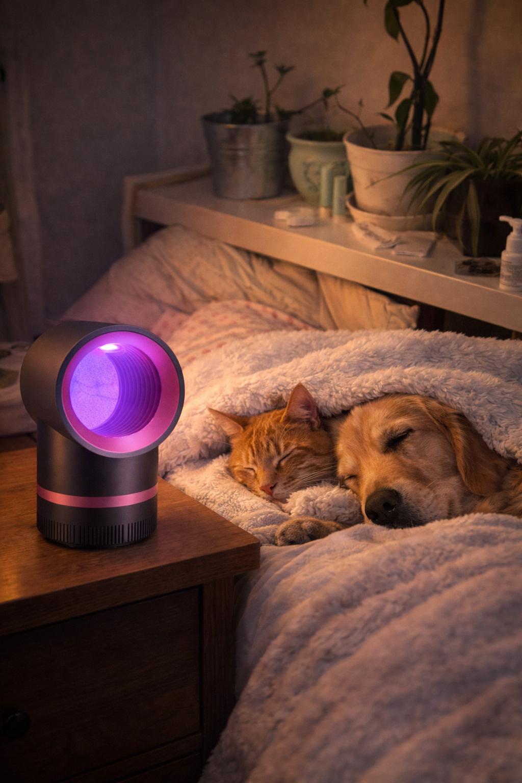 【MUNBYN UV LED Mosquito Zapper】Electric Fly & Gnat Trap for Home, Portable for Bedroom, Living Room & Office