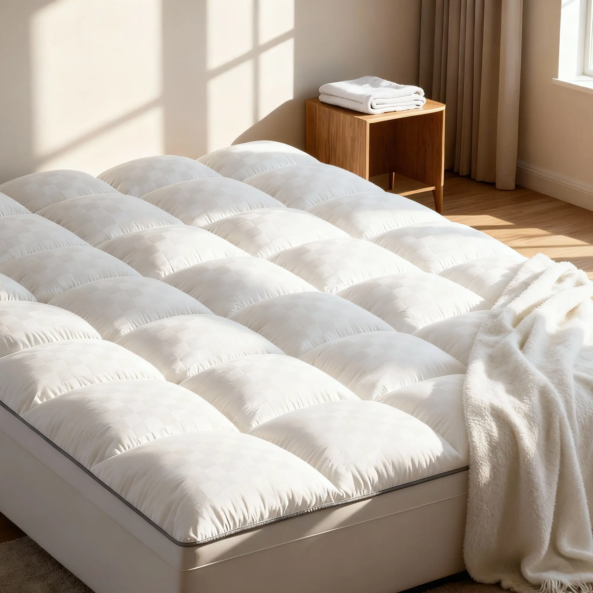 [DealsforYouDays]WeCharmer Extra Thick Cooling Mattress Topper 1000 GSM Down Alternative Overfilled Pillow Top Pad, Ultra Soft Microfiber Cover with Deep Pocket Fit 8–21 Inch