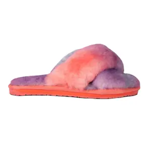 Women's Duo-Tone Emma Sheepskin Slipper Tie/Dye