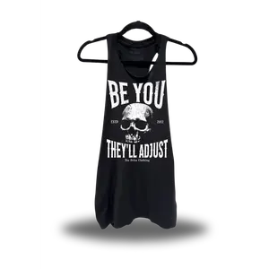 TheDriveClothing THEY’LL ADJUST Black Road Rash Stringer Tank Top – Unisex Y2K Streetwear Crop Tank, Biker Graphic Tee, Casual Urban Outfit, Gym Fit, Concert Wear, 100% Cotton