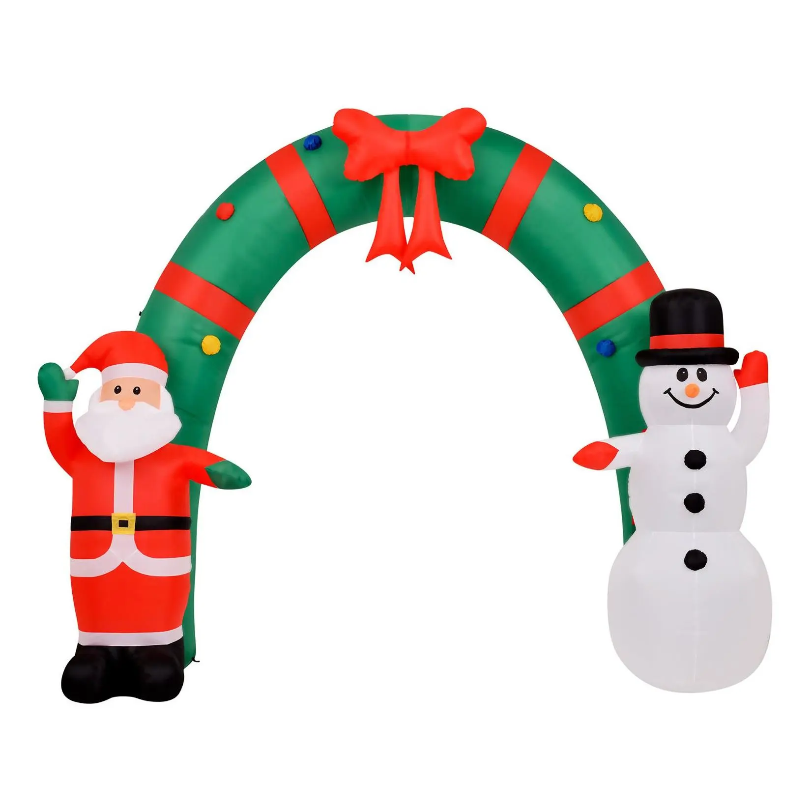 Christmas Time 8-Ft. Tall Walkway Arch w/ SantaClaus and Snow