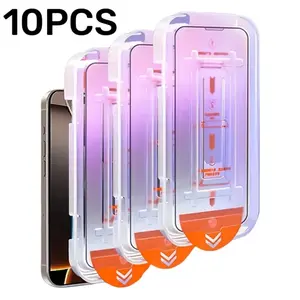 10pcs Ultra HD Screen Protector for iPhone 11-16 Series, Oleophobic Coating, Dust Free, Easy Installation, Anti-scratch & Anti-fingerprint