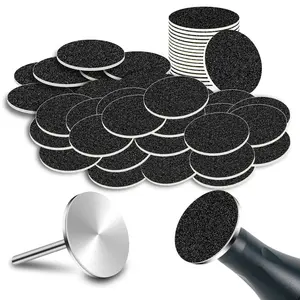 100pcs Electric Callus Remover Sandpaper Discs Pedicure Tool Replacement Accessory with 25mm Metal Shaft Sanding Disc Bit for Nail Drill Machine