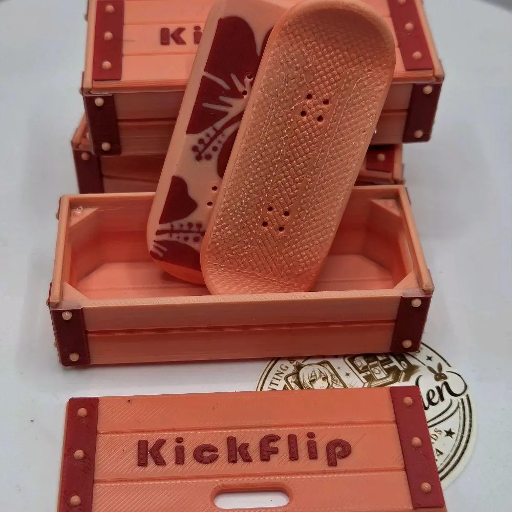 Hibiscus Kickflip Magnetic Fidget Toys Stress Relief Model/ Magnet Decor