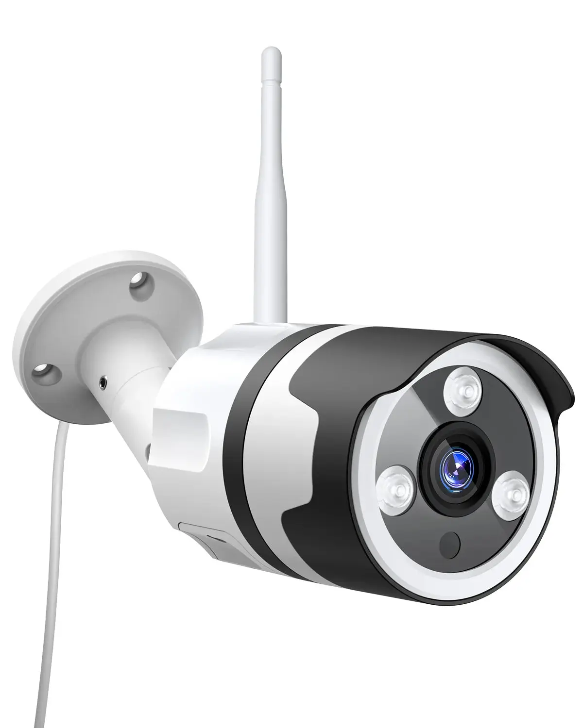 Netvue Outdoor Security Camera 1080P Wi-Fi 360° View Full Color Night Vision IP66 Waterproof Two-Way Audio Motion Detection Surveillance Monitoring Recording Metal Card Installation Phone