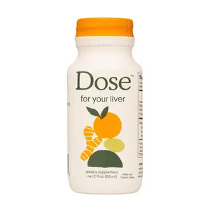 DOSE Liver Support Detox Wellness Shot, 2 fl oz Liquid Supplement with Milk Thistle, Turmeric, Ginger & Dandelion Blend, Supports Liver Health, Digestive Health, Gut Support, Bloating Relief, Natural Energy, Daily Cleanse Drink
