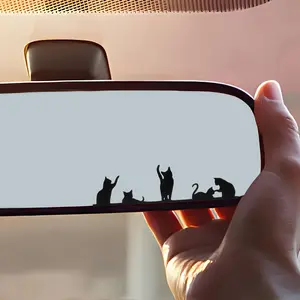 Cute and playful rearview mirror kitten - rearview mirror sticker, sticker for cars, multi-purpose use, the best gift