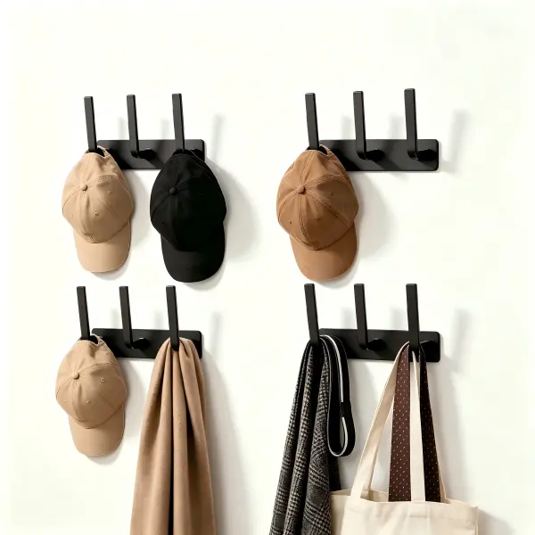 Adhesive Scrunchie Holder Organizer, Hair Ties Holder, Claw Clip Organizer, Hair Accessories Organizer for Women and Girls, Men Hat Rack for Baseball Caps