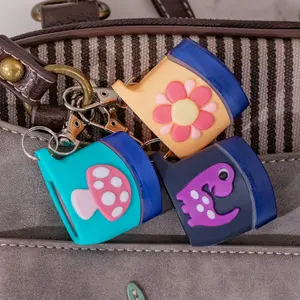 Mini Vaseline Lip Therapy Keychain - Works with Keys Purse Backpack and More - Multi-Color Design - Easy Access Lib Balm Holder - Durable, Lightweight Plastic