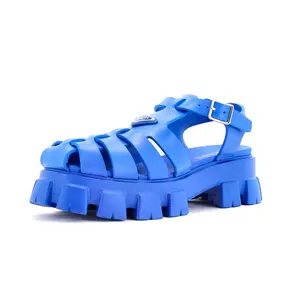 Pre-owned Prada Men's Monolith Cage Platform Sandals Rubber by Rebag