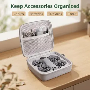 Premium Waterproof Hard Shell Carrying Case for DJI Neo 2, Fits Standard/Fly More Combo, Holds 2 Batteries, Portable Travel Storage Box with Free Propeller Guard