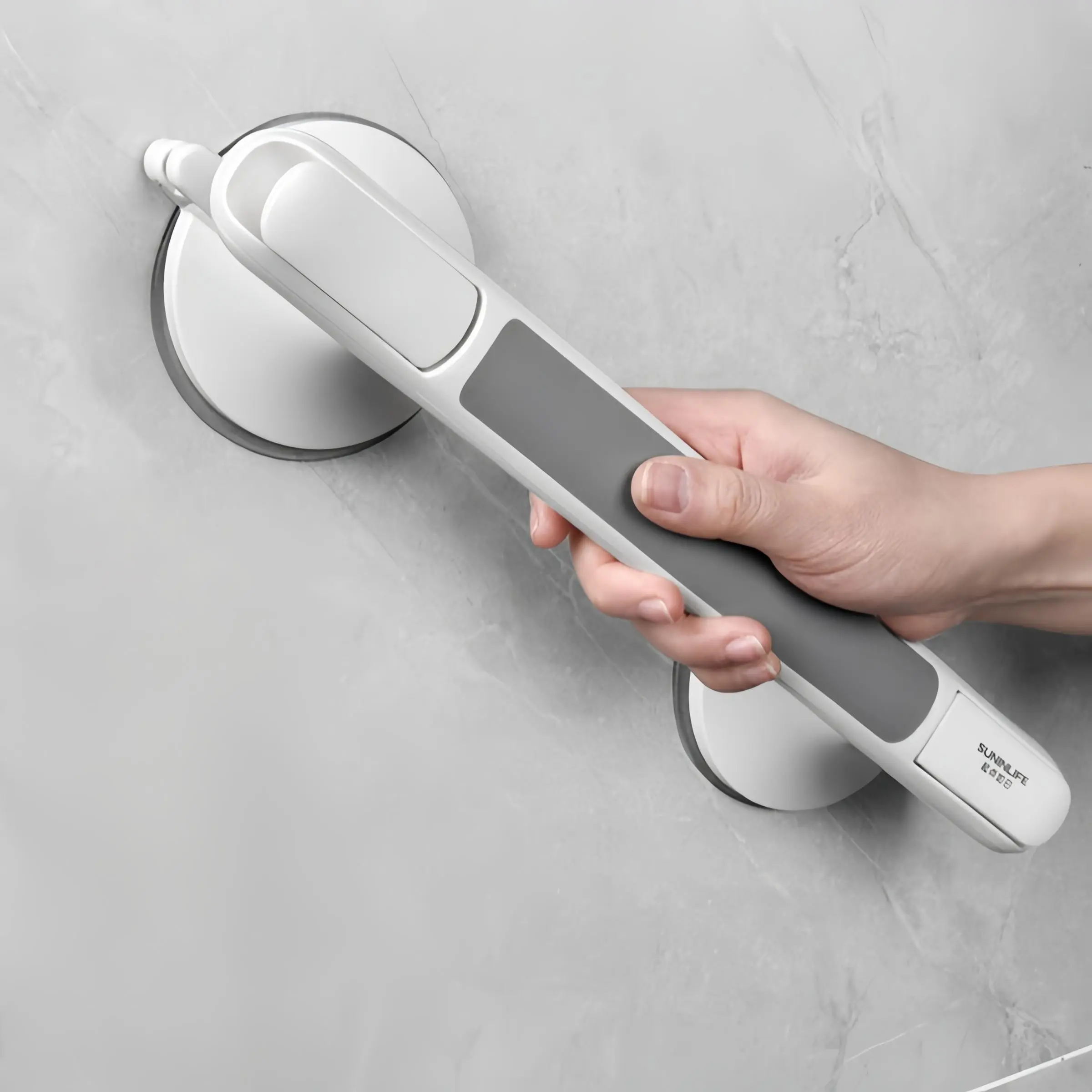 Elderly Safety Toilet Grab Bar, Non-Slip Bathroom Handle, No-Drill Vacuum Suction Handrail, Shower Room Support, Anti-Fall Holder, Modern, Installation